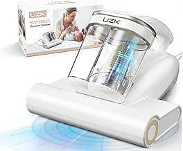 Bed Vacuum Cleaner Mattress Vacuum Cleaner,16Kpa Powerful Handheld Vacuums with UV-C Light & Double Dust Cup & High Heating & Ultrasonic & Anion for Bed Sofa