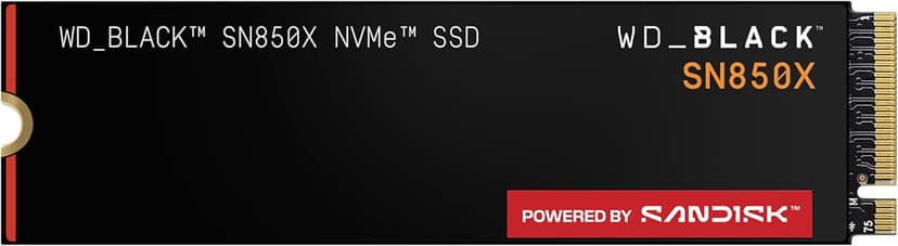 WD_BLACK SN850X 4TB NVMe SSD - M.2 2280, Up to 7,300 MB/s Read speeds, Up to 6,300 MB/s write speeds, Gaming Expansion, High Performance Internal Solid State Drive - WDS400T2X0E