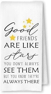 Good Friends are Like Stars Gifts Kitchen Towels, Friends Gifts Dish Tea Towels for Kitchen Decor, Friendship Gifts for Women Hand Towels for Bathroom, Best Friend Bestie BFF Gifts, 16x24in