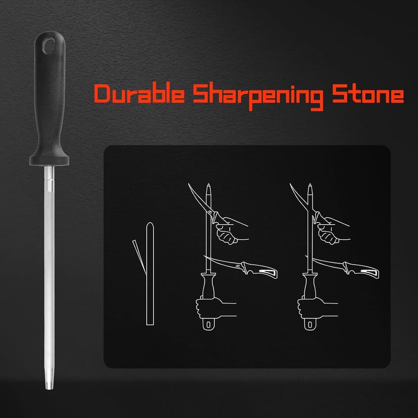 Fish Fillet Knife Set, For Trout Fishing Catfish Cleaning and Meat Cutting, Stainless Steel Blade , Includes 5", 6", 7", 9", XL 9" knife, Sharpening Rod, Glove, Towel, Storage Bag. For Kitchen, Boat