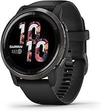Garmin Venu 2, GPS Smartwatch with Advanced Health Monitoring and Fitness Features, Slate Bezel with Black Case and Silicone Band , 27.9 mm (Renewed)