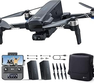 Holy Stone Sentinel HS600D 3-Axis Gimbal Drone with Camera for Adults, Professional 8K Photo, Level-6 Wind Resistance, 6KM Transmission, 80-Min Flight, Smart Track, Auto Return & Beginner Mode