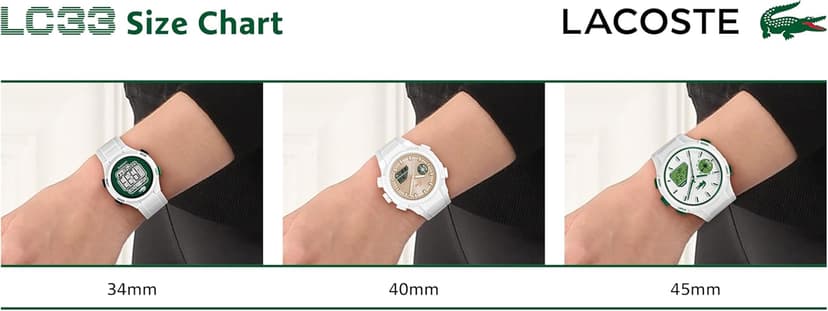 Lacoste LC33 Men's Analog-Digital Watch – TR90 Case, World Clock, Stopwatch, Alarm, Backlight, Textured Silicone Strap, Premium Fashion Timepiece - Gift for Him - 45mm