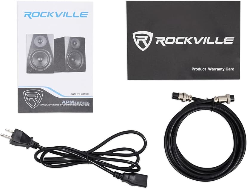 2) Rockville APM6W 6.5" 2-Way 350W Active/Powered USB Studio Monitor Speakers