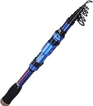 Sougayilang Telescopic Fishing Rod - 24 Ton Carbon Fiber,CNC Machined Reel Seat, Comfortable EVA Handle, Travel Fishing Rod for Bass Trout Fishing