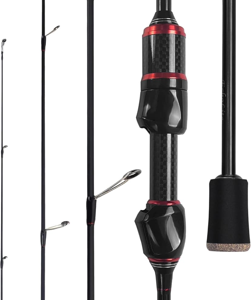 Aventik EchoLite Fishing Rod Ultralight Bass Fishing Pole with Lure 2-8g High Carbon UL Trout Spinning Casting Rod Line Weight 2-6LB