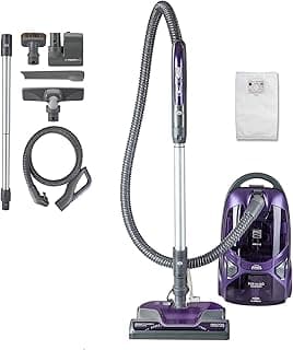 Kenmore 600 Series Pet Friendly Lightweight Bagged Canister Vacuum with Pet PowerMate, Pop-N-Go Brush, 2 Motors, HEPA Filter, Aluminum Telescoping Wand, Retractable Cord and 4 Cleaning Tools, Purple