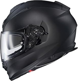 ScorpionEXO Ryzer Full Face Motorcycle Helmet with Pinlock Ready Shield with Integrated Speaker Pockets DOT ECE Approved Solid (Matte Black - X-Large)
