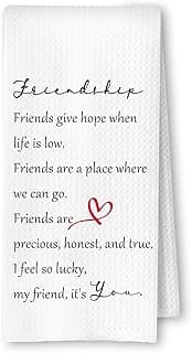 Friendship Gifts for Women Kitchen Towels, Best Friend BFF Bestie Gifts Dish Tea Towels for Kitchen Decor, Birthday Gifts for Women Friendship Hand Towels for Bathroom Decor, 16x24 Inch