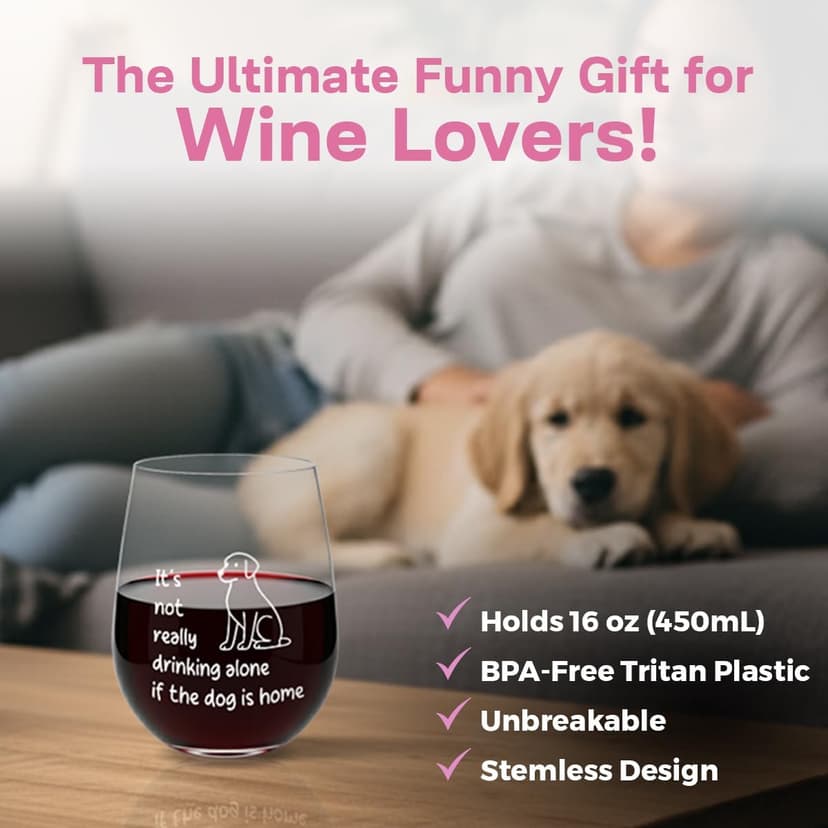 FUNNY WINE GLASSES + WINE SOCKS -16 oz Unbreakable Stemless Wine Glass With Sayings & Fuzzy Girl Socks “If You Can Read This, Bring Me Some Wine"