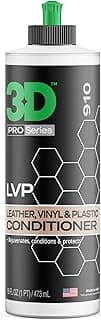 3D Leather, Vinyl & Plastic Conditioner | Restores, Conditions & Protects Car Interiors | Non-Greasy UV Protection for Seats, Steering Wheels, & Trim |16 oz