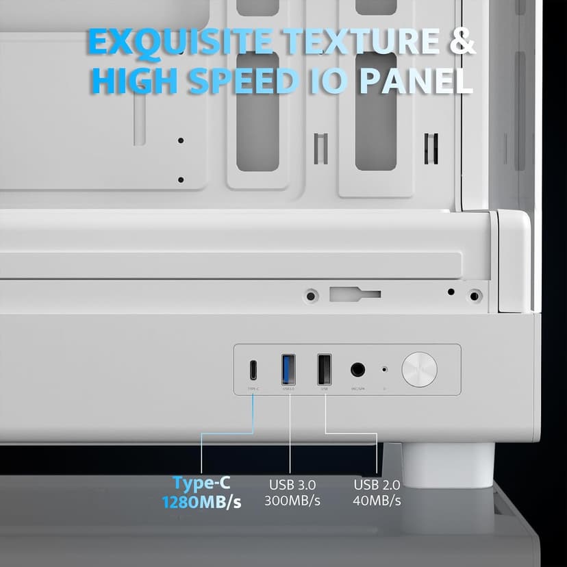 darkFlash Micro ATX PC Case, Pre-Install 3 PWM ARGB Fans Computer Case, Full View Dual Tempered Glass MATX Gaming PC Case, Type C Port, Supports up to 240mm AIO(DB330M) (White)