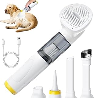 Cordless Dog Vacuum Groomer Kit,Cordless Rechargeable Vacuum Dog Brush for Hair,Handheld mini Pet Vacuum Brush,4200Pa Pet Grooming Cleaner With Comb Hair,Suitable for All Types of Cats and Dogs