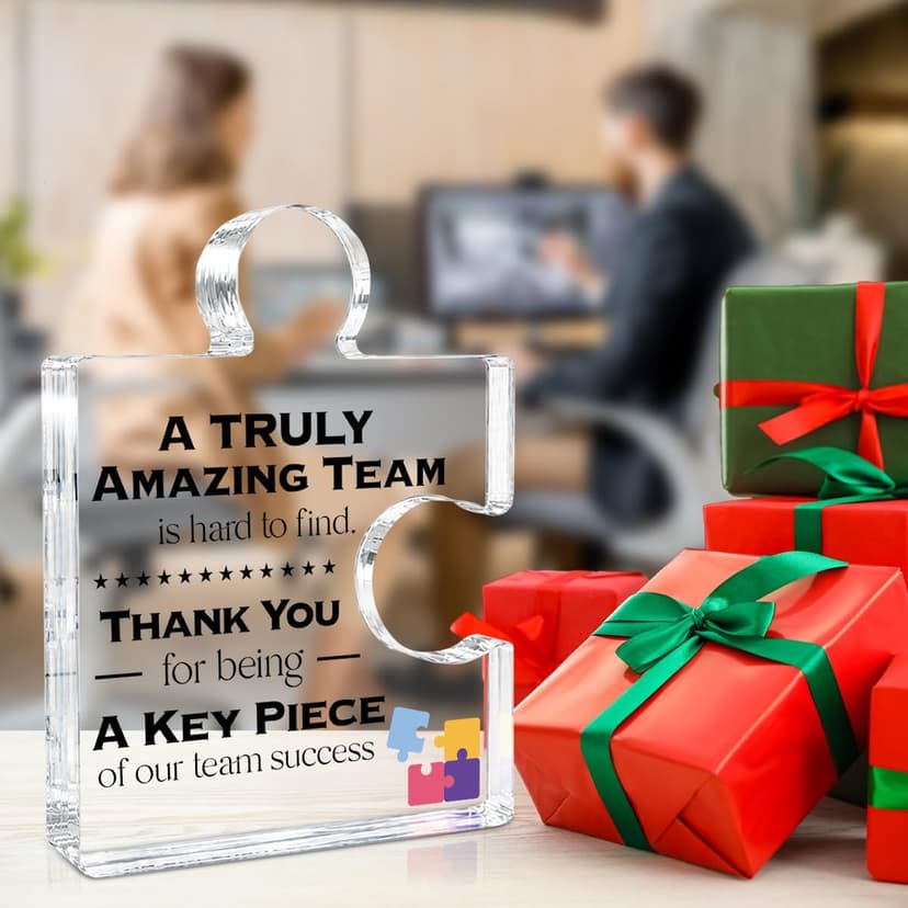 Teamwork Gift Best Team Ever Gifts a Truly Amazing Team Is Hard to Find Acrylic Puzzle Piece Plaque Office Decor Team Thank You Appreciation Gifts for Coworkers Colleagues Employees B0DQXPCPLH