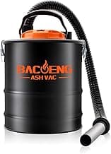 BACOENG Ash Vacuum for Pellet Stoves, 4 Gallon Ash Vac, Ash Vacuum Cleaner for Fireplaces, Wood Stove, Pellet Grill