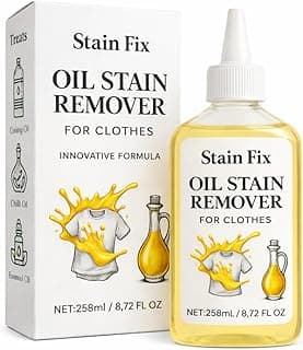 Instant Oil Stain Remover for Clothes (8.72oz) - Fabric Stain Remover For Cooking, Engine, Dried Oil And Grease Stains - Safe for All Fabric Types