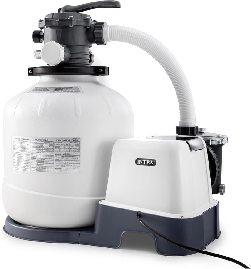 Intex Sand Filter Pump & Saltwater System for Up to 15,000 Gal Pools, Krystal Clear - Automatic Algae Control & Above-Ground Swimming Pool Cleaning