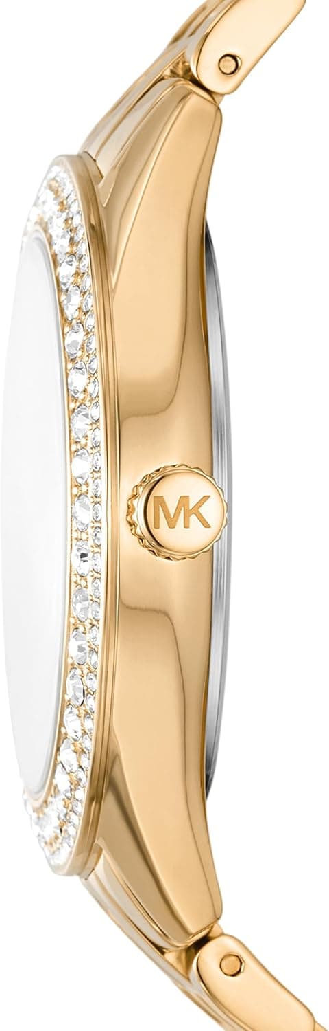 Michael Kors Harlowe Women's Watch, Stainless Steel and Pavé Crystal Watch for Women with Steel or Leather Band