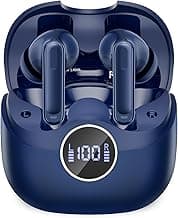 xinwld Adaptive Hybrid Active Noise Canceling 2026 Wireless Earbuds, 6 Mics ENC Clear Call Ear Buds, Hi-Res Audio Deep Bass Bluetooth 5.4 Headphones, 40H Playtime, Wireless Charging, LED, USB-C, Blue