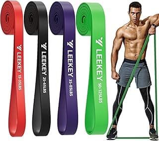 LEEKEY Resistance Bands, Exercise Bands with Handles,Pull Up Assist Bands - Band Set with Door Anchor - Bands for Working Out,Band for Men and Women Fitness Training,Home Workouts
