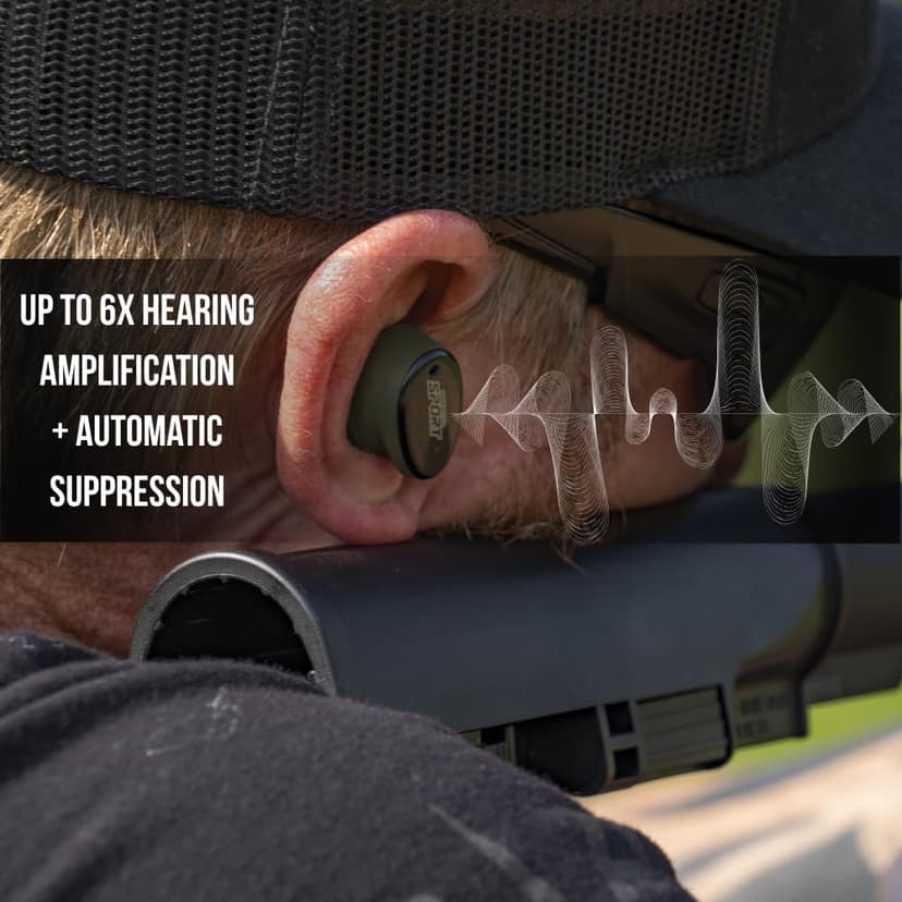 ISOtunes Sport Caliber BT Shooting Ear Protection for Gun Range – Bluetooth Hearing Protection for Shooters, 25 dB Noise Reduction Rating (NRR) Shooting Ear Buds with Electronic Ear Protection