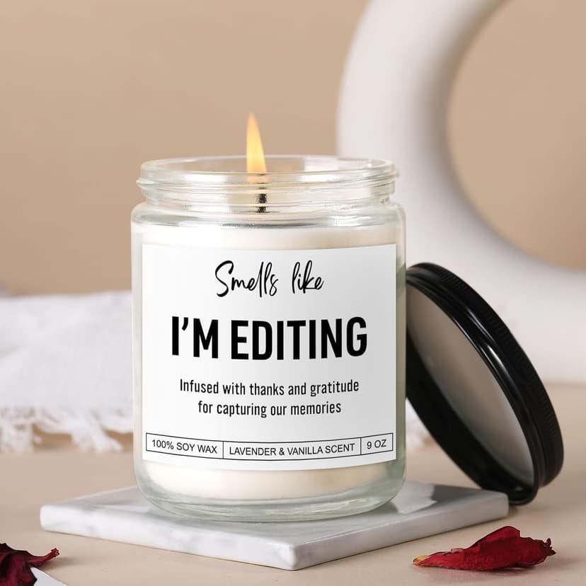 Candle, Photography Gifts for Photographers Men, Women, Photographer Gifts, Christmas, Cool Funny Presents for Photographers, Wedding, Camera Lovers, Videographer, Video Editor, Film Maker B0F8B53HLT