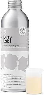 Dirty Labs Hand Wash and Delicates | Scent Free | 32 Loads (8.6 fl oz) | Bio Enzyme Liquid Laundry Detergent | For Fine Silks, Wools, Handwash Garments | Hyper-Concentrated | Non Toxic, Biodegradable | Stain & Odor Removal