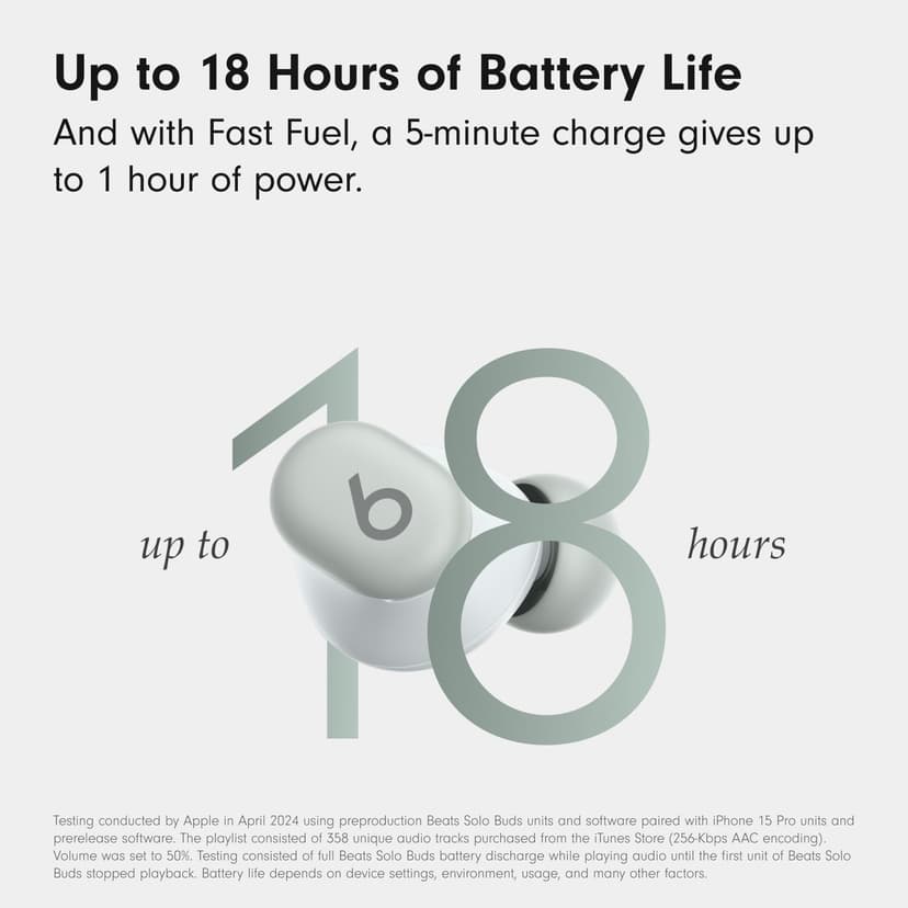 Beats Solo Buds - Wireless Bluetooth Earbuds | 18 Hours of Battery Life | Apple & Android Compatibility | Built-in Microphone - Storm Gray (Renewed)