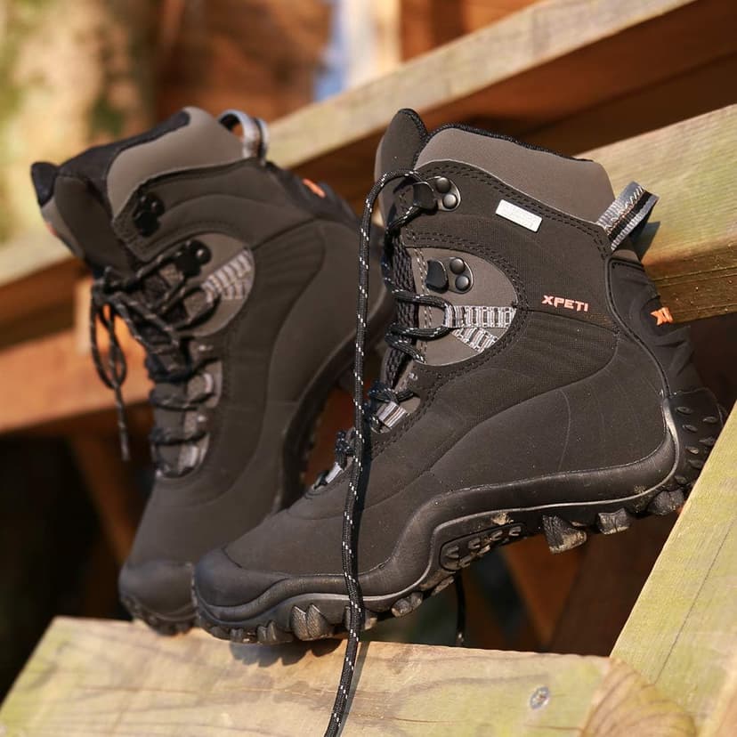 XPETI Men’s Thermator Mid-Rise Lightweight Hiking Insulated Non-Slip Outdoor Boots
