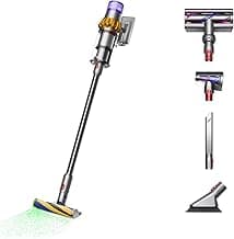 Dyson V15 Detect Plus Cordless Vacuum, Illumination Reveals dust, 240AW, 3 Power Modes, Up to 60 Minutes,² Deep Cleans Hard Floors and Carpets, Detangles pet Hair, Converts to Handheld