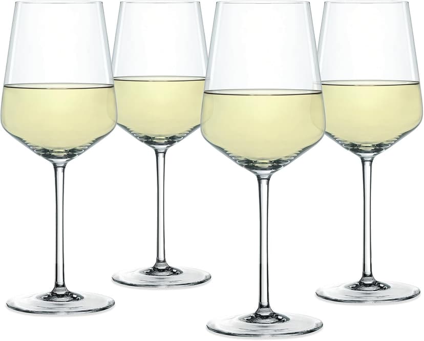 Spiegelau Style Crystal White Wine Glasses Gift Set, Elegant Stemmed Wine Glasses, Stylish Glassware for Dinner Party, Home Bar, Wedding Gifts, Birthday Gifts, Hosting Essentials, 15.5 oz, Set of 4