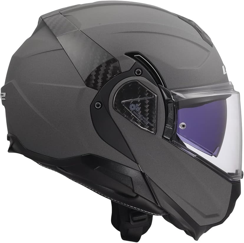 LS2 Helmets Advant II Modular Motorcycle Helmet W/SunShield (Matte Concrete Gray - Large)