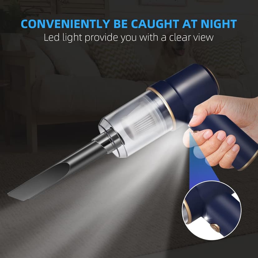 Bug Vacuum Catcher,Cordless Handheld Vacuum Cleaner Rechargeable Bug Catcher Strong Suction with Multifunctional Suction Nozzle for Home Office Insect Stink Bug Moth Spider and Car Cleaning Blue