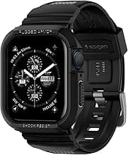 Spigen Rugged Armor Pro Designed for Apple Watch Case with Band Series SE3/9/8/SE2/7/6/SE/5/4 45mm/44mm Protective TPU Cover with Strap