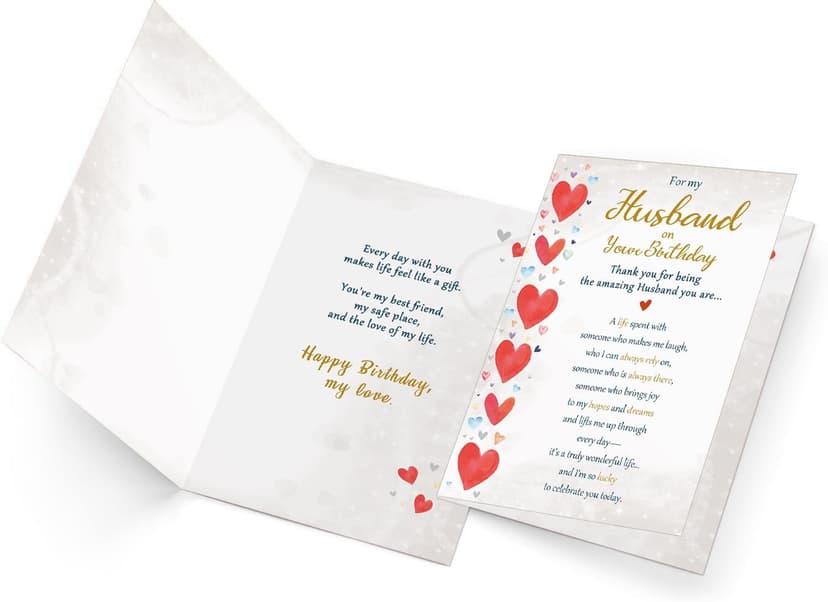 Happy Birthday Decorations for Men, 8x5.3 Inches, Double, Sided Beixian Funny Birthday Card Gifts for Husband from Wife B0FPPZBHDL