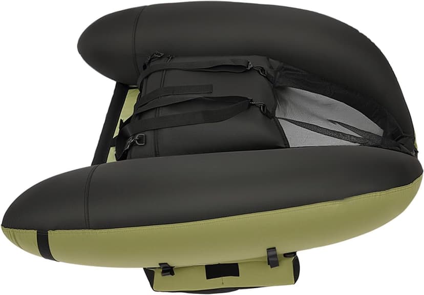 Inflatable Fishing Float Tube, Fishing Belly Boat with Boat Oar, Pump, Storage Bag, Adjustable Straps, Fishing Float Tube for Angling, 286.6LBS Load Capacity