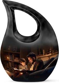 Dad & Son Funeral Tiny Urn for Ashes Adult Male, Drop Keepsake Cremation Burial Urns for Human Ashes, Handcrafted Cremains Containers, Handcrafted Funeral Tiny Memorial Gifts, 3 Inches B0FG372JF2