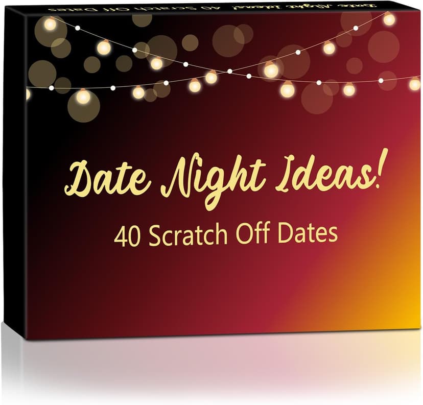 Christmas Romantic Gifts for Boyfriend Girlfriend,40 Scratch Off Date Night Ideas Card Games,Anniversary Couple Mens Gifts for Him,Her,Women,Men,Wife,Husband,Valentines Day,Wedding,Engagement