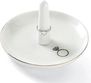 HOME SMILE Ring Holder Printed Ring，Engagement Engaged Wedding Bridal Gifts for Newly Engaged Friend,Daughter, Sister,Newlyweds,BFF