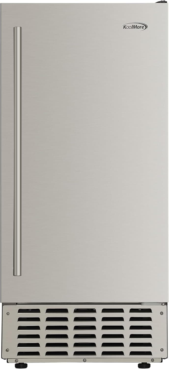 KoolMore 15 in. Built-in Residential Pearl Ice Nugget Maker, 66lb /Day with Drain Pump in Stainless-Steel, ETL Listed (KM-BIM66-NSS)