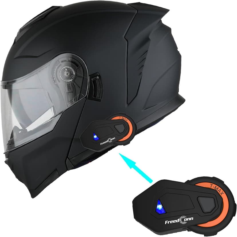 1Storm Motorcycle Street Bike Modular/Flip up Dual Visor Sun Shield Full Face Helmet HJK920
