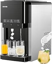 VEVOR Water Dispenser with Ice Maker, 3-in-1 Countertop Water Dispenser, 35 LBS/24H, 12 Cubes/7 Min Fast Ice Making with 4 LBS Storage, Bullet/Crushed ICES & Cold-Water, for Home, Kitchen, Party