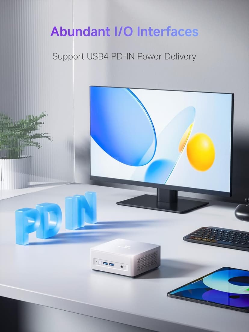 MINISFORUM UM870 Slim Mini PC Barebone AMD Ryzen 7 8745H(8C/16T), Mini Desktop Computer Without RAM/SSD/OS, AMD Radeon 780M Graphics, USB4/HDMI2.1/DP1.4 Output, 2.5G LAN, 4xUSB Ports, WiFi 6E, BT5.3