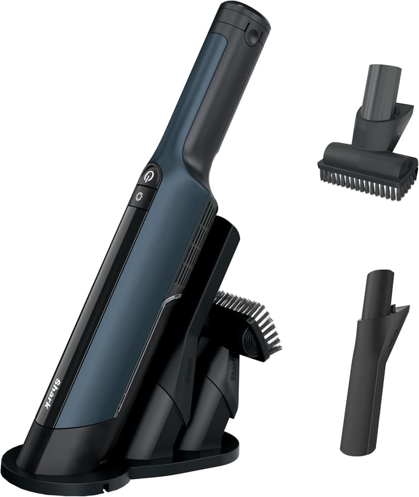 Shark WV410BL WANDVAC Cordless Hand Vacuum, Ultra-Lightweight & Portable with Powerful Suction & Tools for Pets, Designed for Car & Home, Dark Blue