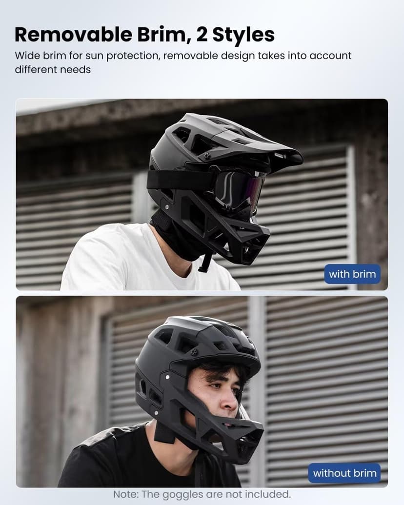 ILM Adult Mountain Bike Helmet Men & Women Full Face Lightweight BMX MTB Helmet ASTM CPSC CE Certified Cycling Helmet Model ZL-B068