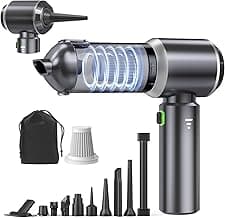 Car Vacuum Portable Cordless, Small Handheld Vacuum Cleaner with 24000PA High Power Suction, Mini Vacuum Cordless Rechargeable with One-Touch Empty, 10-in-1 Hand Vac for Car Home Office Dust