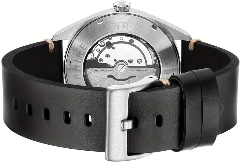 Boyarca Pilot Watch Men's Aviator Wrist Watch Japan Automatic Movement Mechanical Watches Stainless Steel Case Flieger Timepieces with Luminous Waterproof