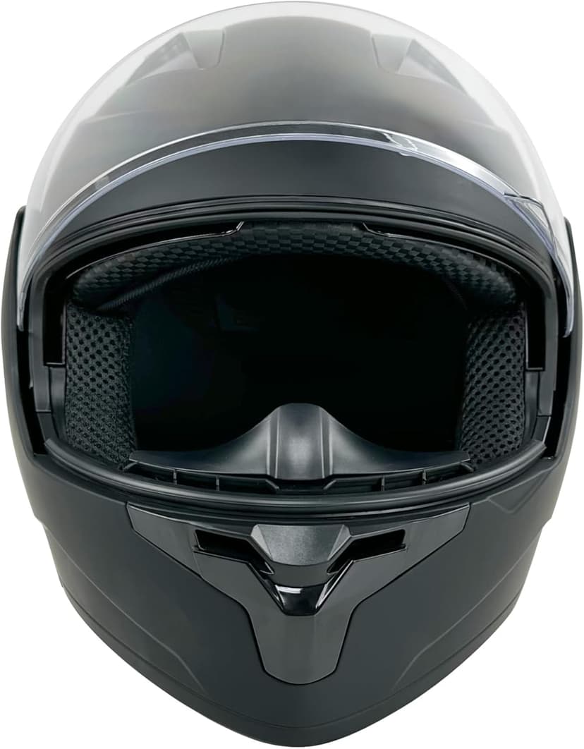 Motorcycle Helmet, Full Face, Matte Black, DOT Certified, Flip-Up Design