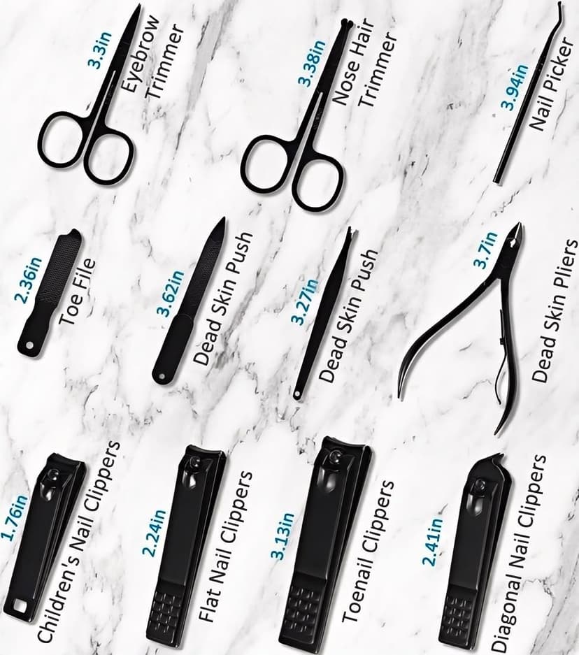 Manicure Set Professional Nail Clipper Kit-26 Pieces Stainless Steel Manicure Kit,nail Care Tools with Luxurious Travel Case