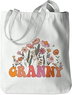 Grandma Gifts Tote Bag Birthday Mothers Day Retirement Gifts for Women Mama Nana Mimi Shoulder Bag Reusable Grocery Bags B0CYPQ48FS